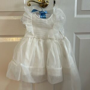 White dress, worn once, 6-12 months